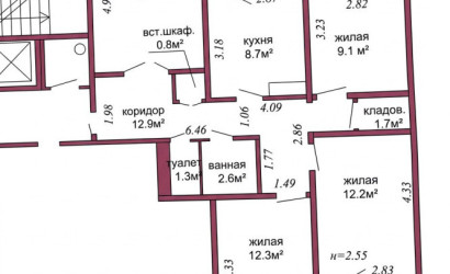 Купить 4-комнатную квартиру, Гродно, Клецкова, 96. Фото 13