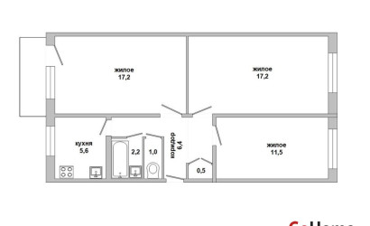 Купить 3-комнатную квартиру, Брест, Восток, ул. Кривошеина. Фото 16