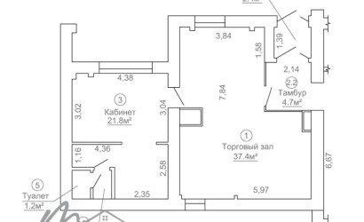 Аренда торгового помещения, Минск, Руссиянова ул., 4,  64.9 кв.м.. Фото 11