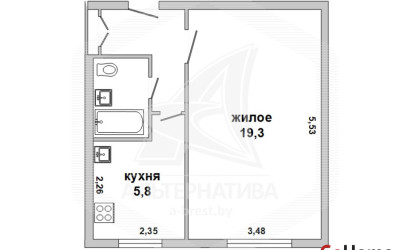 Купить 1-комнатную квартиру, Брест, Речица, ул. Бауманская. Фото 1