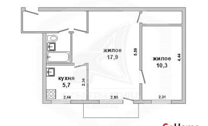 Купить 2-комнатную квартиру, Брест, Центр, б-р Космонавтов. Фото 13
