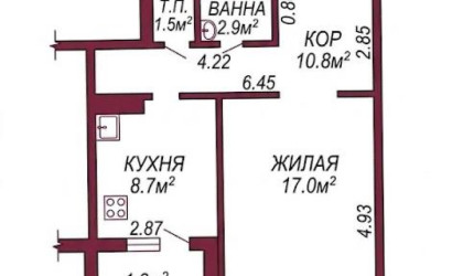 Купить 1-комнатную квартиру, Гродно, Кабяка, 10/4. Фото 13
