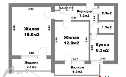 Купить 2-комнатную квартиру, Минск, Ландера ул., 38/А (Октябрьский район)