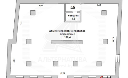Аренда торгового помещения, Брест, Центр,  193.4 кв.м.. Фото 1