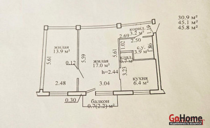 Купить 2-комнатную квартиру, Витебск, Московский, 40. Фото 10