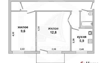 Купить 2-комнатную квартиру, Пружаны, , . Фото 14