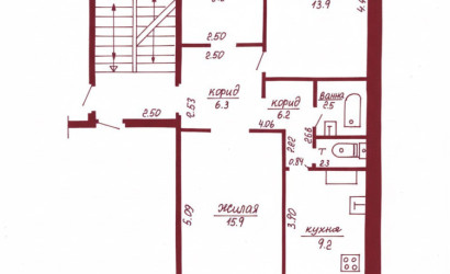 Купить 3-комнатную квартиру, Скидель, Ленина, 102. Фото 13