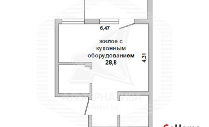 Купить 1-комнатную квартиру, Брест, Центр, ул. Фомина. Фото 11