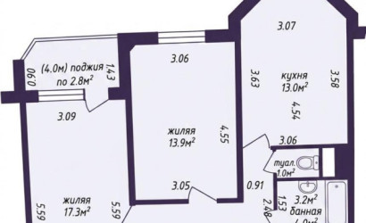 Купить 2-комнатную квартиру, Минск, Космонавтов ул., 16(Московский район). Фото 17