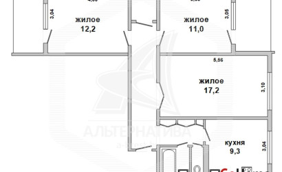 Купить 3-комнатную квартиру, Брест, Лт. рябцева, ул. Лейтенанта Рябцева. Фото 15
