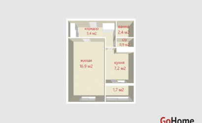 Купить 1-комнатную квартиру, Минск, Холмогорская ул., 47/1 (Партизанский район). Фото 21