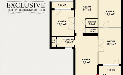 Купить 4-комнатную квартиру, Слобода, Машерова ул., 15. Фото 20