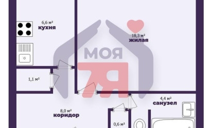 Купить 1-комнатную квартиру, Молодечно, Якуба Ясинского ул., 30/А. Фото 14