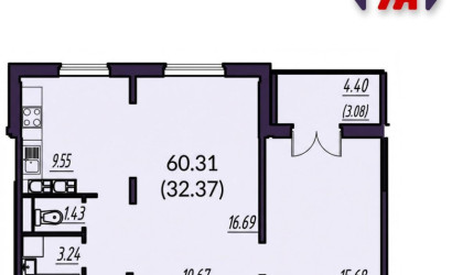 Купить 2-комнатную квартиру, Островец, Зеленая ул.. Фото 7