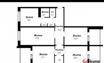 Купить 4-комнатную квартиру, Брест, ул. Октябрьской революции, д. . Фото 1