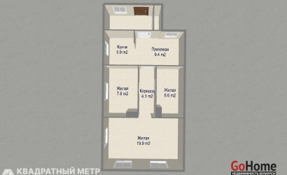 Купить 3-комнатную квартиру, Заславль, Коласа 12. Фото 20