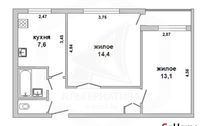 Купить 2-комнатную квартиру, Малорита, , . Фото 11