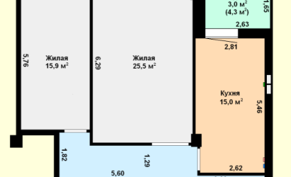 Купить 2-комнатную квартиру, Минск, ул. Коласа Якуба, д. 34/Б(Первомайский район). Фото 2