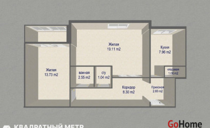 Купить 2-комнатную квартиру, Мачулищи, Молодежная ул., 27. Фото 14