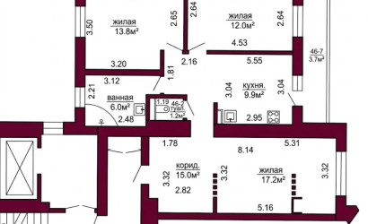 Купить 3-комнатную квартиру, Гродно, Великая Ольшанка, 11. Фото 9