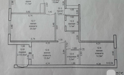 Купить 3-комнатную квартиру, Лида, Красноармейская. Фото 1