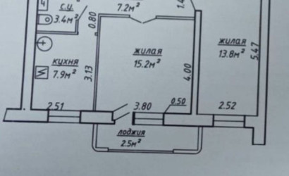 Купить 2-комнатную квартиру, Витебск, Московский, 43. Фото 1