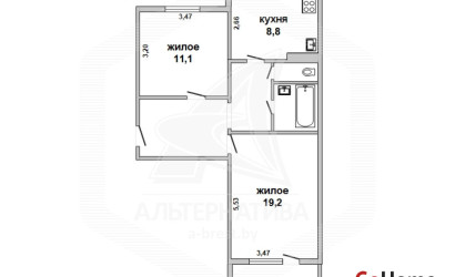 Купить 2-комнатную квартиру, Береза, , . Фото 8