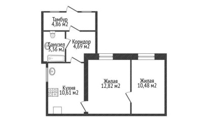 Купить 2-комнатную квартиру, Лида, Беды ул., 56. Фото 15