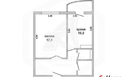 Купить 1-комнатную квартиру, Брест, Южный, ул. Гвардейская. Фото 13