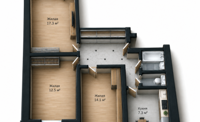 Купить 3-комнатную квартиру, Минск, ул. Бакинская 12 (Октябрьский район). Фото 1