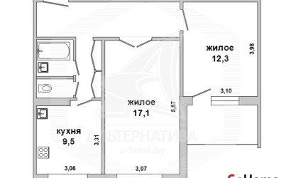 Купить 2-комнатную квартиру, Беловежский, , . Фото 15