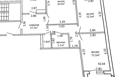 Купить 3-комнатную квартиру, Гродно, Франтишка Богушевича, 12. Фото 13