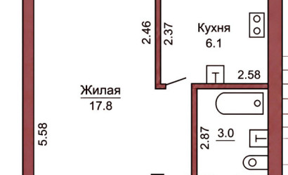 Купить 1-комнатную квартиру, Гродно, Гагарина, 33. Фото 11