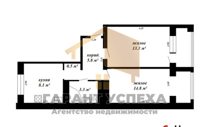 Купить 2-комнатную квартиру, Брест, ул. Смирнова, д. . Фото 13
