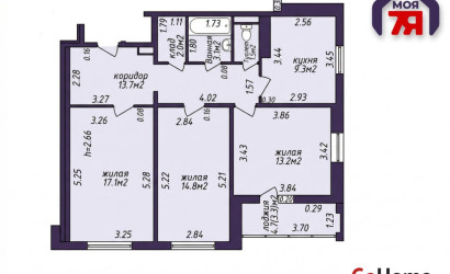 Купить 3-комнатную квартиру, Минск, Ауэзова ул., 8/А (Заводской район). Фото 2