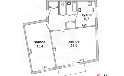 Купить 2-комнатную квартиру, Брест, Центр, ул. Наганова. Фото 15