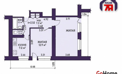 Купить 2-комнатную квартиру, Минск, Захарова ул., 72 (Партизанский район). Фото 16