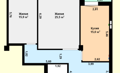 Купить 2-комнатную квартиру, Минск, ул. Якуба Коласа, д. 34Б (Первомайский район). Фото 2