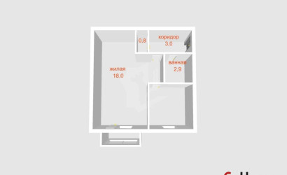 Купить 1-комнатную квартиру, Минск, Осипенко ул., 15 (Центральный район). Фото 18