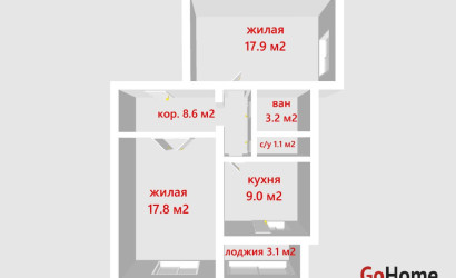 Купить 2-комнатную квартиру, Минск, Игнатовского ул., 3 (Фрунзенский район). Фото 29