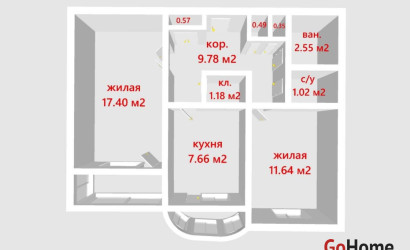 Купить 2-комнатную квартиру, Минск, Танка ул., 30/2 (Центральный район). Фото 21