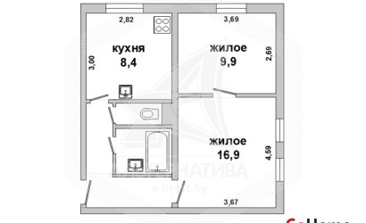 Купить 2-комнатную квартиру, Брест, Центр, ул. Карла Маркса. Фото 15