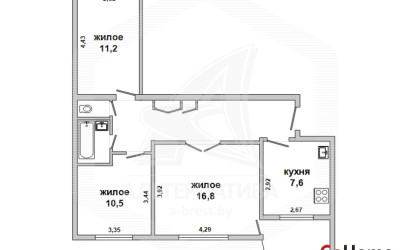 Купить 3-комнатную квартиру, Малорита, , . Фото 9