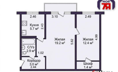 Купить 2-комнатную квартиру, Минск, Коласа ул., 45/2(Советский район). Фото 15