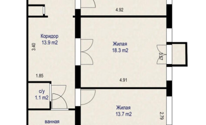 Купить 2-комнатную квартиру, Минск, Фрунзе ул., 3(Партизанский район). Фото 1