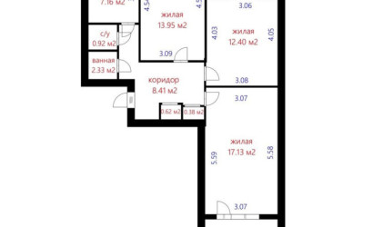 Купить 3-комнатную квартиру, Минск, Рафиева ул., 31/2 (Московский район). Фото 18