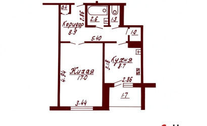Купить 1-комнатную квартиру, Гродно, Лиможа, 16. Фото 8