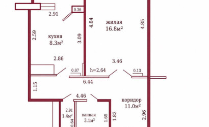 Купить 1-комнатную квартиру, Гродно, Щорса, 9Б. Фото 17