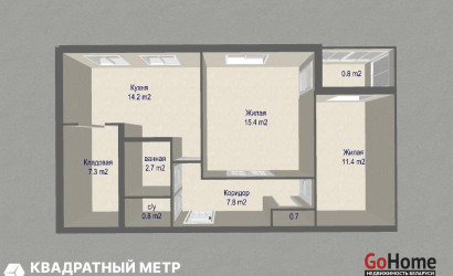Купить 2-комнатную квартиру, Смолевичи, Жодинская ул., 14. Фото 12