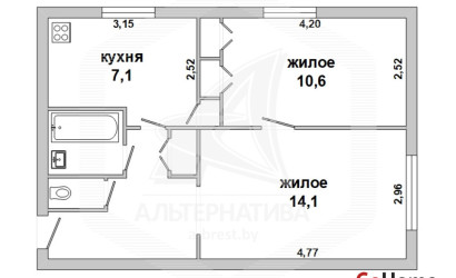 Купить 2-комнатную квартиру, Ленинский, , . Фото 1